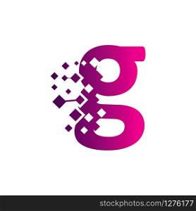 Pixel G Letter Logo design, Creative Vector Template symbol