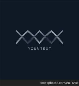pixel logo template theme. pixel logo template theme sign vector illustration