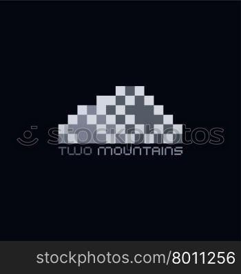 pixel logo template theme. pixel logo template theme sign vector illustration