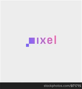 pixel logo type design concept vector icon element isolated. pixel logo type design concept vector icon isolated