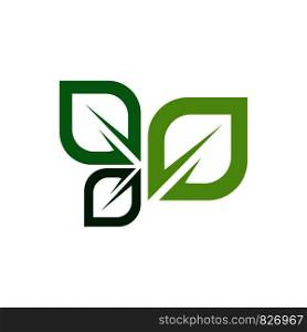 Pixel Nature Leaf Logo template