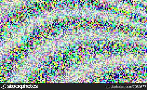 Pixel Noise Vector. VHS Glitch Texture TV Screen. Color Pixels Background. No Signal. Pixel Noise Vector. VHS Glitch Texture TV Screen. Introduction And The End Of The TV Programming.