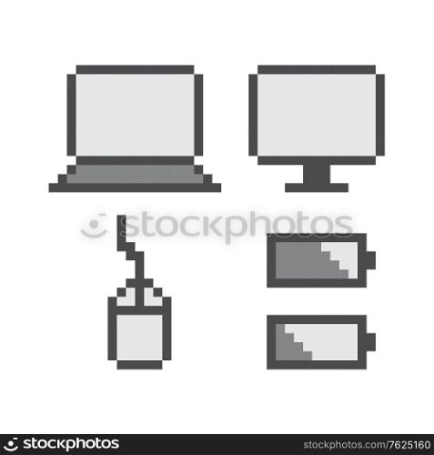 pixel object theme vector graphic art design illustration