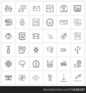 Pixel Perfect Set of 36 Vector Line Icons such as health, medicine, message, camping, marketing Vector Illustration
