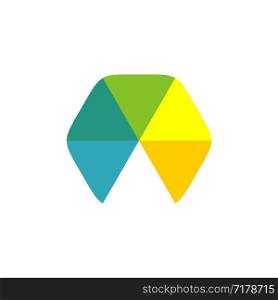 Pixel Pieces Hexagonal Logo Template Illustration Design. Vector EPS 10.