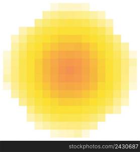 pixel sun element background logo, vector logo of the pixel sun