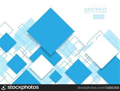 Pixel Vector abstract background with blue squares. Banner Design template for Brochure, Flyer or Depliant for business purposes.