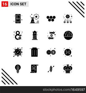 Pixle Perfect Set of 16 Solid Icons. Glyph Icon Set for Webite Designing and Mobile Applications Interface.. Creative Black Icon vector background