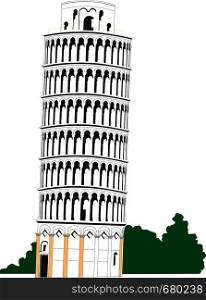 piza tower italy icon vector illustration design