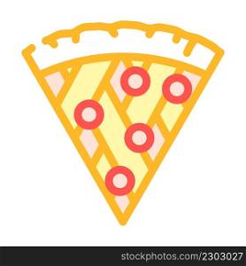 pizza bakery dish color icon vector. pizza bakery dish sign. isolated symbol illustration. pizza bakery dish color icon vector illustration