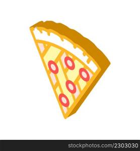 pizza bakery dish isometric icon vector. pizza bakery dish sign. isolated symbol illustration. pizza bakery dish isometric icon vector illustration