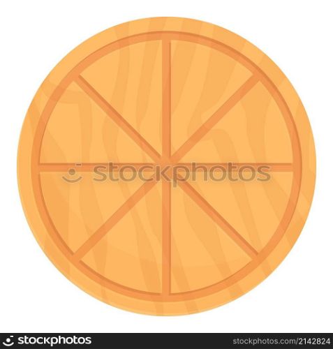 Pizza board icon cartoon vector. Wooden circle. Cooking plate. Pizza board icon cartoon vector. Wooden circle