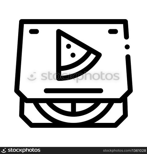 pizza box icon vector. pizza box sign. isolated contour symbol illustration. pizza box icon vector outline illustration