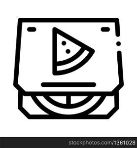 pizza box icon vector. pizza box sign. isolated contour symbol illustration. pizza box icon vector outline illustration