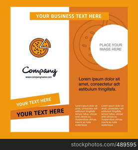 Pizza Company Brochure Template. Vector Busienss Template