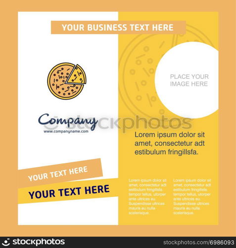 Pizza Company Brochure Template. Vector Busienss Template