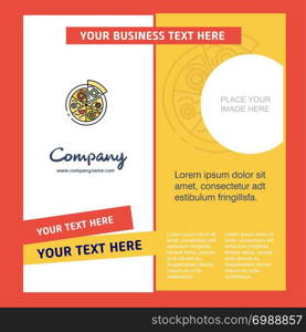 Pizza Company Brochure Template. Vector Busienss Template