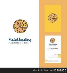 Pizza Creative Logo and business card. vertical Design Vector