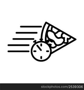 Pizza Delivery Icon. Bold outline design with editable stroke width. Vector Illustration.