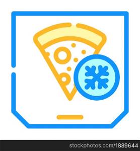 pizza frozen food color icon vector. pizza frozen food sign. isolated symbol illustration. pizza frozen food color icon vector illustration