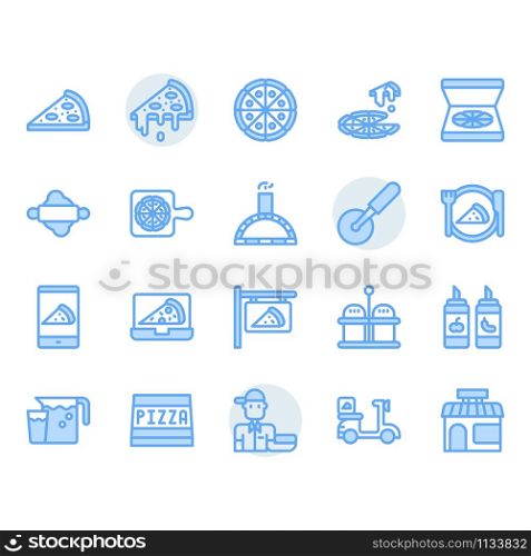 Pizza icon and symbol set