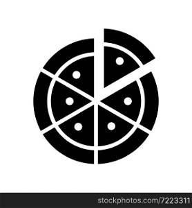 pizza icon in silhouette