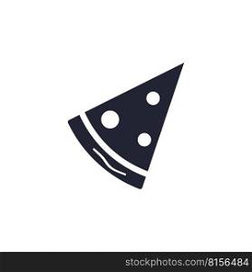 Pizza icon isolated on white background.