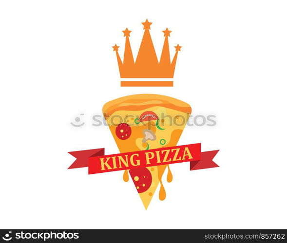 pizza icon logo illustration vector design