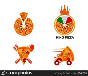 pizza icon logo illustration vector design
