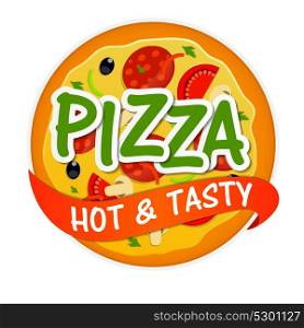 Pizza Icon Menu Template Vector Illustration EPS10. Pizza Icon Menu Template Vector Illustration