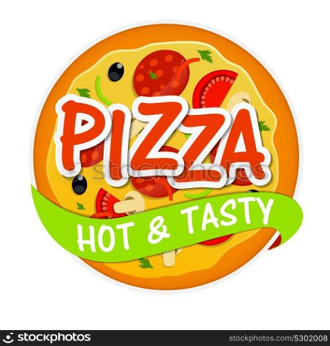 Pizza Icon Menu Template Vector Illustration EPS10. Pizza Icon Menu Template Vector Illustration