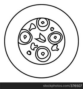 Pizza icon. Outline illustration of pizza vector icon for web. Pizza icon, outline style