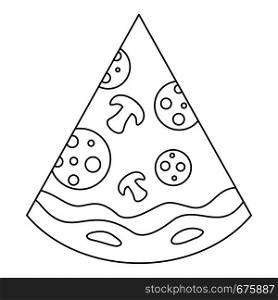 Pizza icon. Outline illustration of pizza vector icon for web. Pizza icon, outline style.