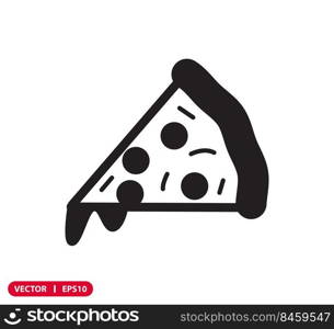 Pizza icon vector flat style illustration