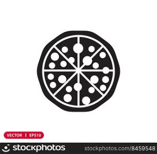Pizza icon vector flat style illustration