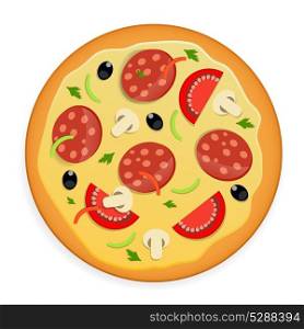 Pizza icon vector illustration.