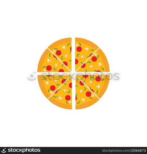 Pizza icon vector illustration logo design
