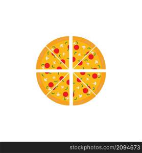 Pizza icon vector illustration logo design