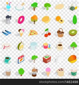 Pizza icons set. Isometric style of 36 pizza vector icons for web for any design. Pizza icons set, isometric style