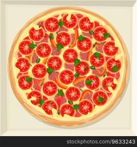 Pizza in a box Royalty Free Vector Image
