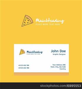 Pizza logo Design with business card template. Elegant corporate identity. - Vector