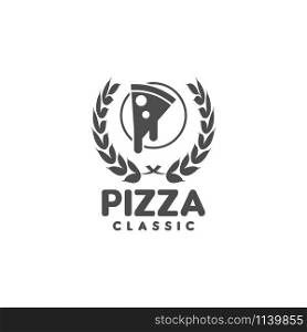 Pizza logo graphic design template vector illustration vector. Pizza logo graphic design template vector illustration