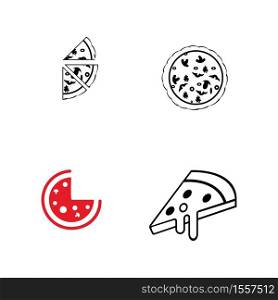 Pizza Logo Template. Fast Food Vector Design. Bakery Products Illustration