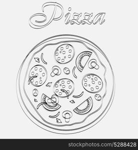 Pizza menu template vector illustration