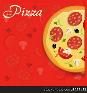 Pizza menu template vector illustration
