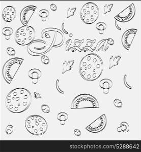 Pizza menu template vector illustration