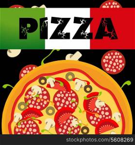 Pizza Menu Template, vector illustration. EPS 10.