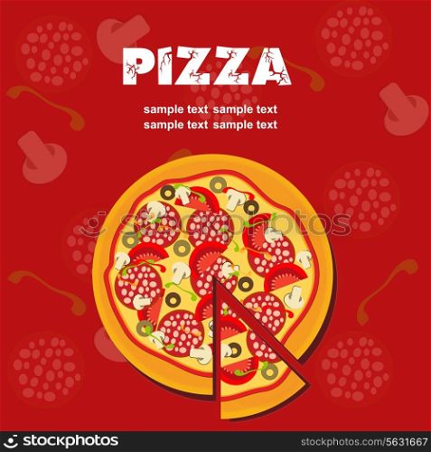 Pizza Menu Template. Vector illustration. EPS 10.