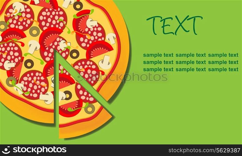 Pizza menu . Vector illustration. EPS 10.