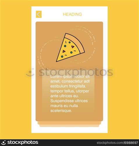 Pizza mobile vertical banner design design. Vector